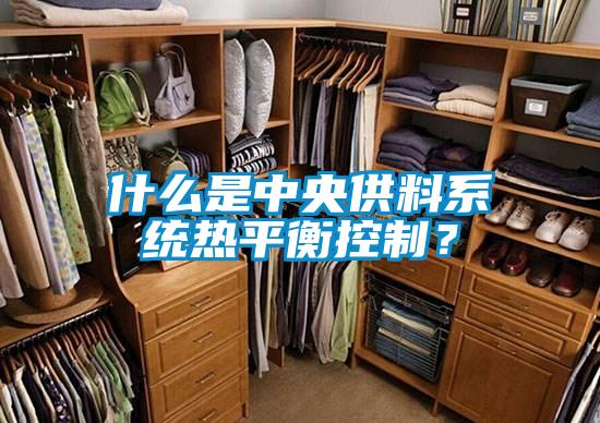 什么是中央供料系統(tǒng)熱平衡控制?