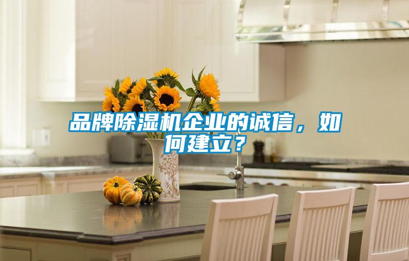 品牌除濕機(jī)企業(yè)的誠信,如何建立?