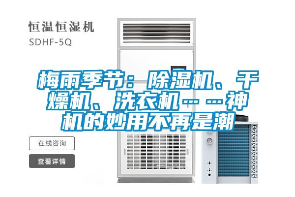 梅雨季節：除濕機、干燥機、洗衣機……神機的妙用不再是潮