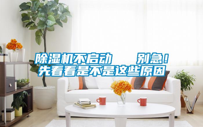 除濕機(jī)不啟動(dòng)   別急！先看看是不是這些原因