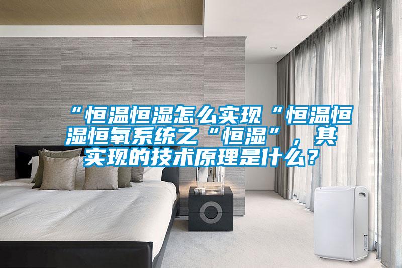 “恒溫恒濕怎么實(shí)現(xiàn)“恒溫恒濕恒氧系統(tǒng)之“恒濕”，其實(shí)現(xiàn)的技術(shù)原理是什么？