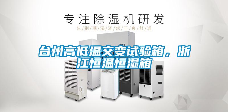 臺(tái)州高低溫交變?cè)囼?yàn)箱,浙江恒溫恒濕箱