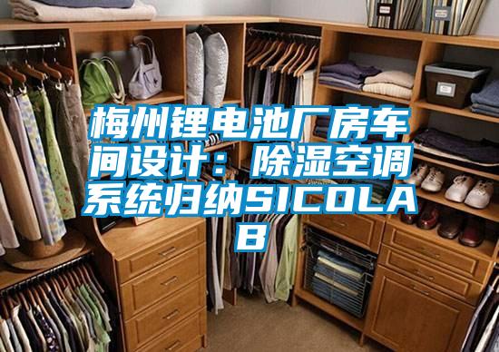 梅州鋰電池廠房車間設計:除濕空調系統歸納SICOLAB