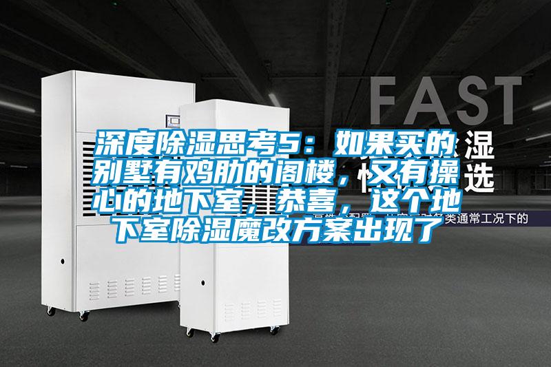 深度除濕思考5：如果買的別墅有雞肋的閣樓，又有操心的地下室，恭喜，這個地下室除濕魔改方案出現(xiàn)了