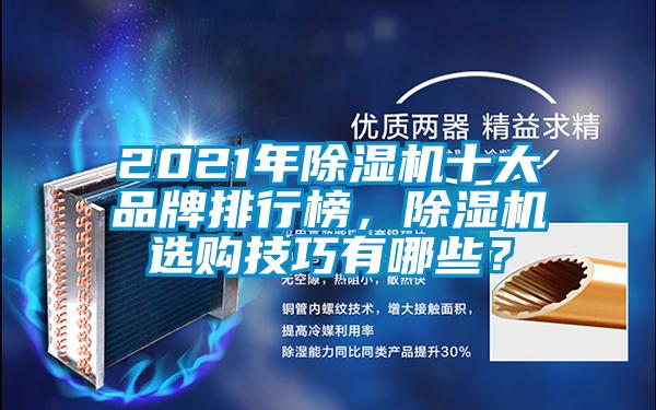 2021年除濕機十大品牌排行榜,除濕機選購技巧有哪些?