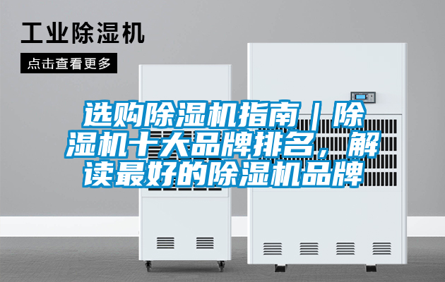 選購除濕機指南|除濕機十大品牌排名,解讀最好的除濕機品牌