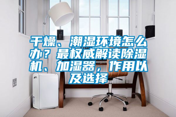 干燥、潮濕環(huán)境怎么辦？最權(quán)威解讀除濕機(jī)、加濕器，作用以及選擇